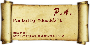 Partelly Adeodát névjegykártya